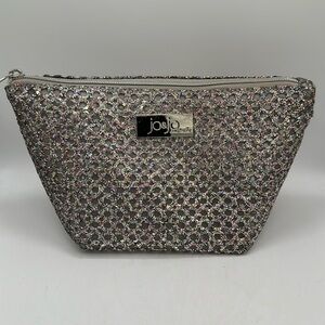 Jo & Jo Australia silver glittery makeup bag